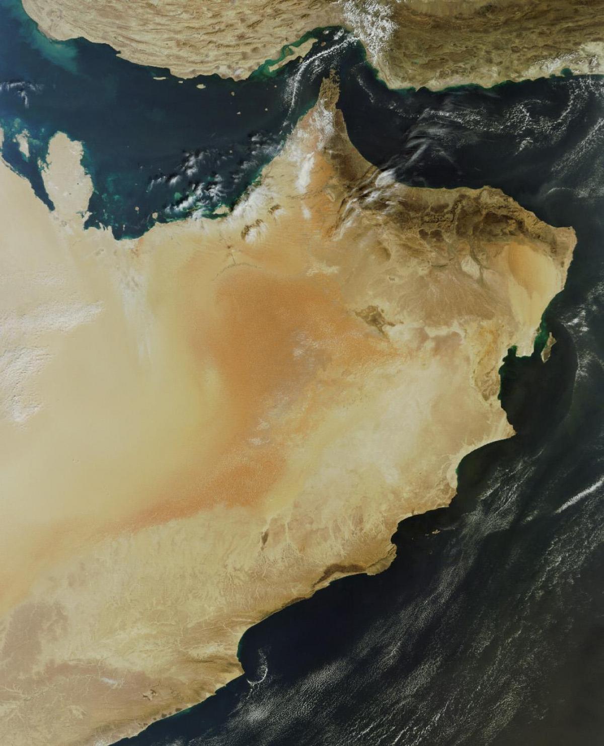 zemljevid Oman satelitska tv