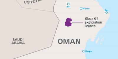 Zemljevid khazzan Oman