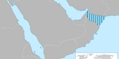 Zaliv Oman na zemljevidu