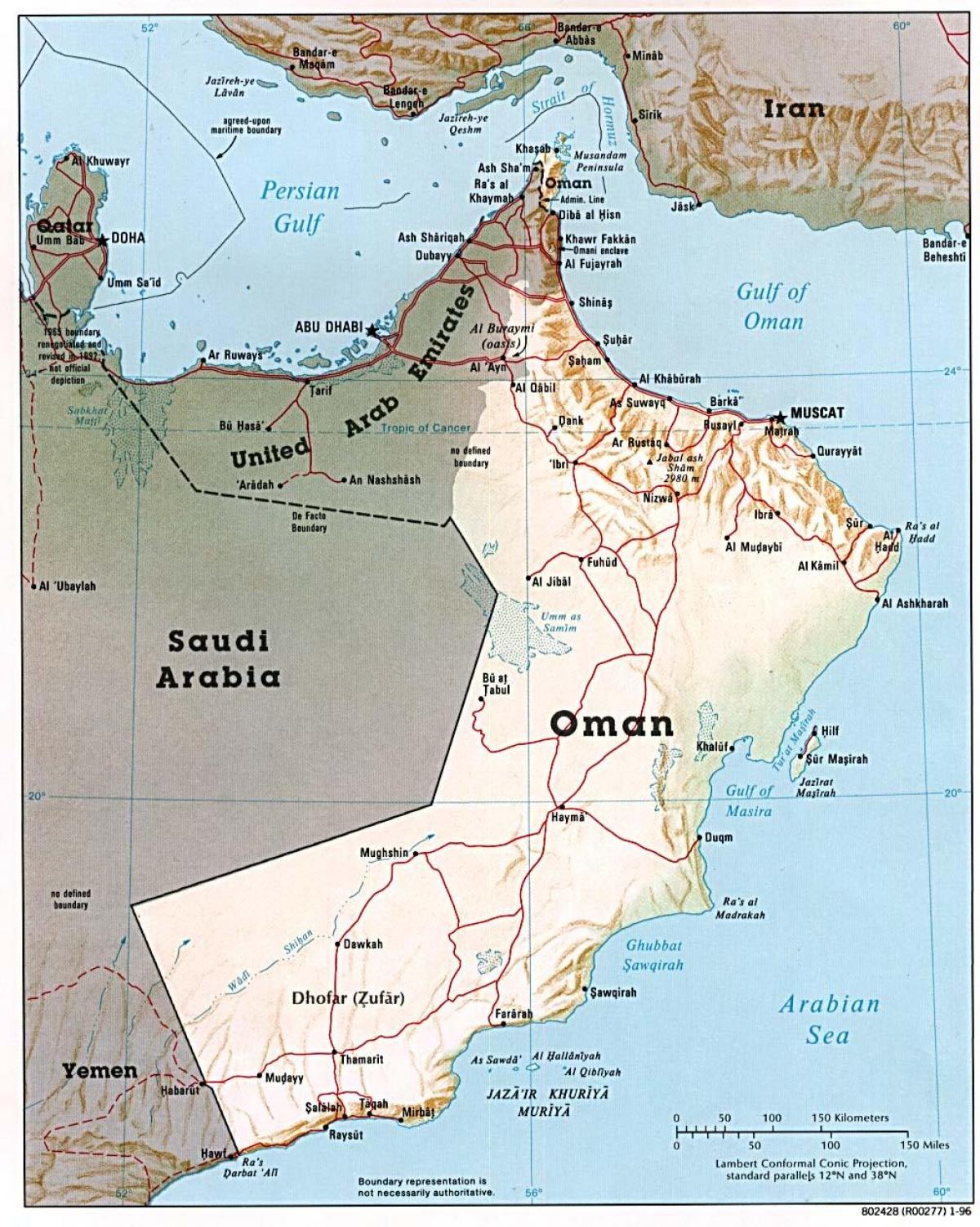 Oman zemljevid mesta