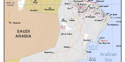 Zemljevid Oman politične