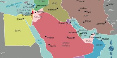 Zemljevid Oman zemljevid bližnjega vzhoda